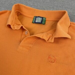 Sergio Tacchini Polo Shirt Mens XL Orange Cotton Embroidered Logo Short Sleeve